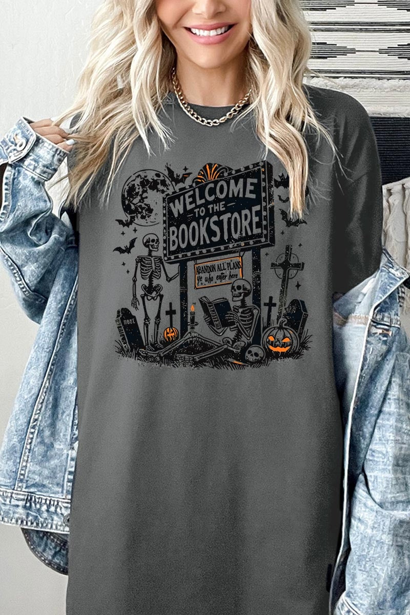 5000P-E3122 Bookstore Halloween Graphic Plus Heavy Cotton Tee $12.75