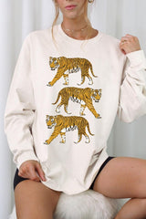 UL240-E3104 Retro Tigers Graphic Long Sleeve Tee $13.75
