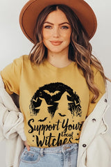 US3001P-E3161 Local Witches Halloween Graphic Plus Tee $16