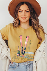 US3001-E3187 Apres Ski Club Graphic Tee $12.5