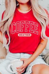 US3001-E3207 Coffee Weather Graphic Tee $12.5