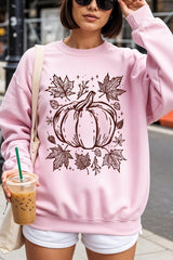 UL180P-E3162 Fall Pumpkin Graphic Plus Sweatshirt $25