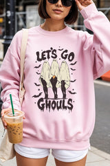 UL180-E3160 Letu2019s Go Ghouls Ghost Graphic Sweatshirt $20