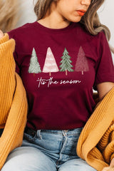 US3001-E3218 Rustic Christmas Trees Graphic Tee $12.5