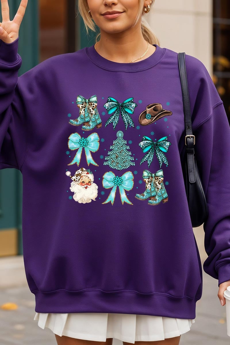UL180P-E3180 Western Christmas Graphic Plus Sweatshirt $25