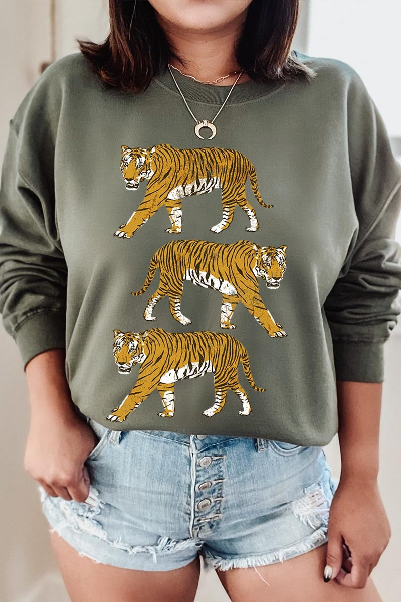 UL180-E3104 Retro Tigers Graphic Sweatshirt $20