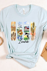 US3001-E3061IA Iowa State Brushstroke Graphic Tee $12.5