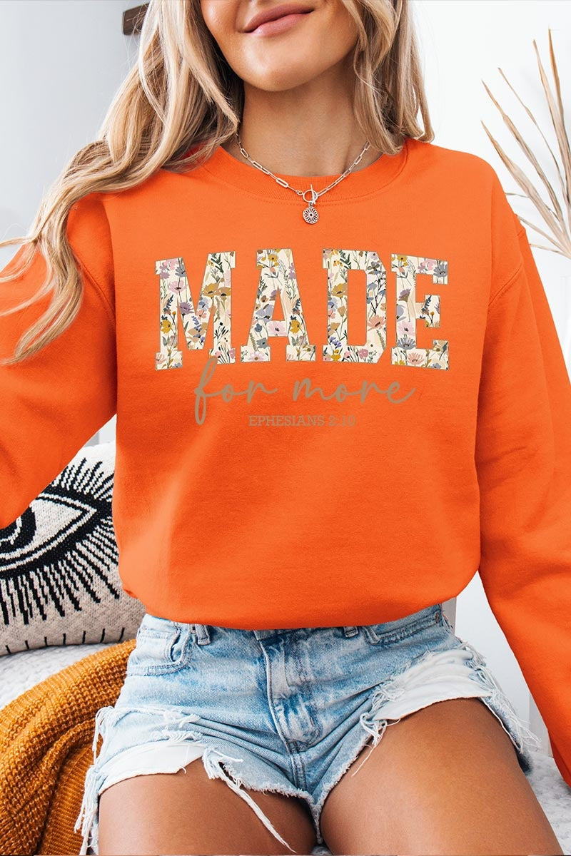 UL180-E3068 Made for More Faith Graphic Sweatshirt $20