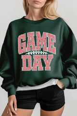UL180-E3126 Red Gingham Game Day Graphic Sweatshirt $20