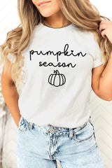 US3001-E3152 Pumpkin Season Graphic Tee $12.5