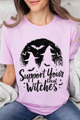 US3001P-E3161 Local Witches Halloween Graphic Plus Tee $16