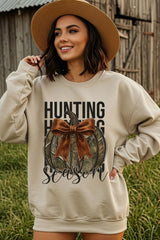 UL180-E3190 Hunting Pumpkin Bow Graphic Sweatshirt $20