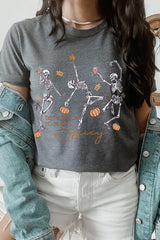 US3001-E3123 Halloween Skeleton Graphic Tee $12.5