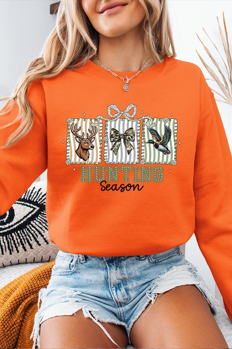 UL180P-E3192 Deer & Duck Hunting Season Graphic Plus Sweatshirt $25
