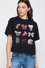 CTS-E3076 Alabama Football Graphic Relaxed Crop Top $11