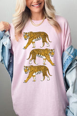 5000-E3104 Retro Tigers Graphic Heavy Cotton Tee $9