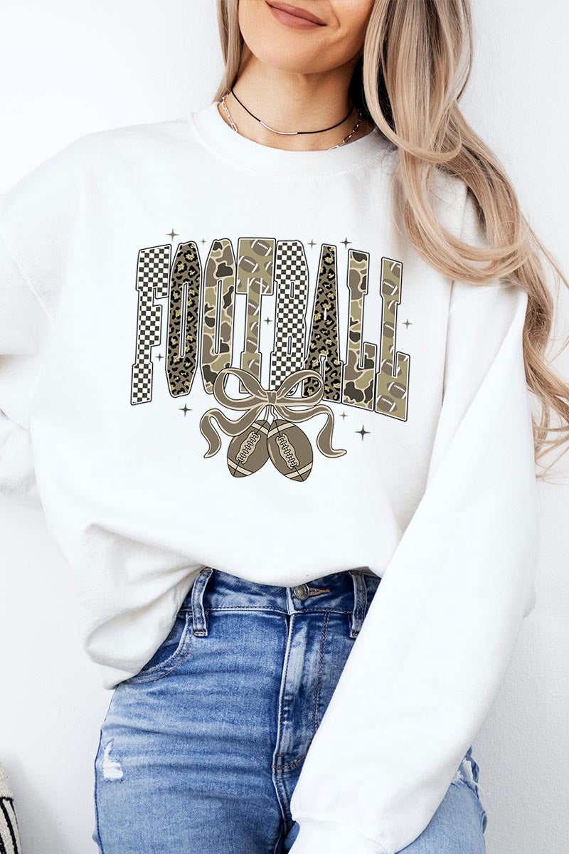 UL180-E3132 Camo Football Graphic Sweatshirt $20
