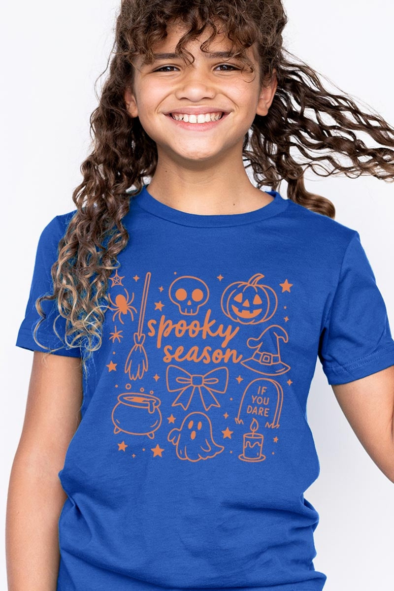 US3001Y-E3141Z Halloween Doodle Kids Graphic Tee $11