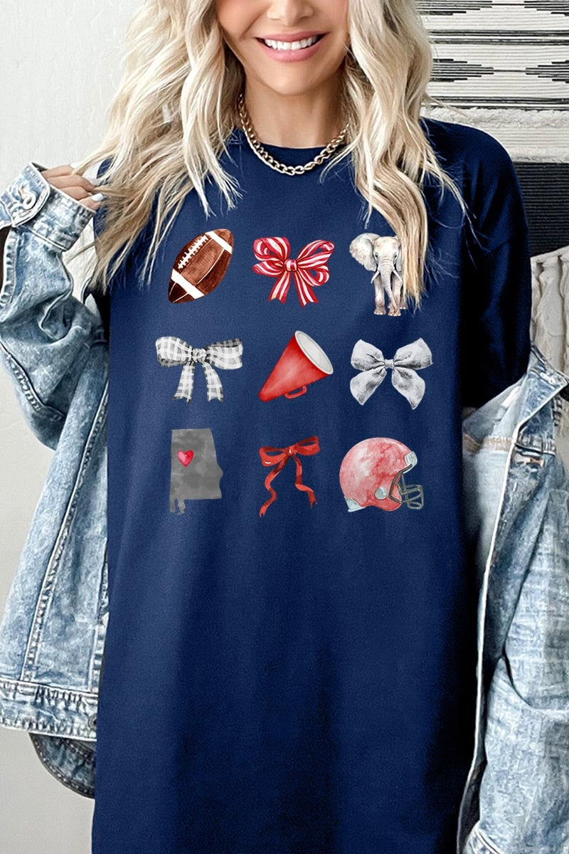 5000-E3076 Alabama Football Graphic Heavy Cotton Tee $9