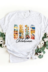 US3001P-E3061OK Oklahoma State Brushstroke Graphic Plus Tee $16