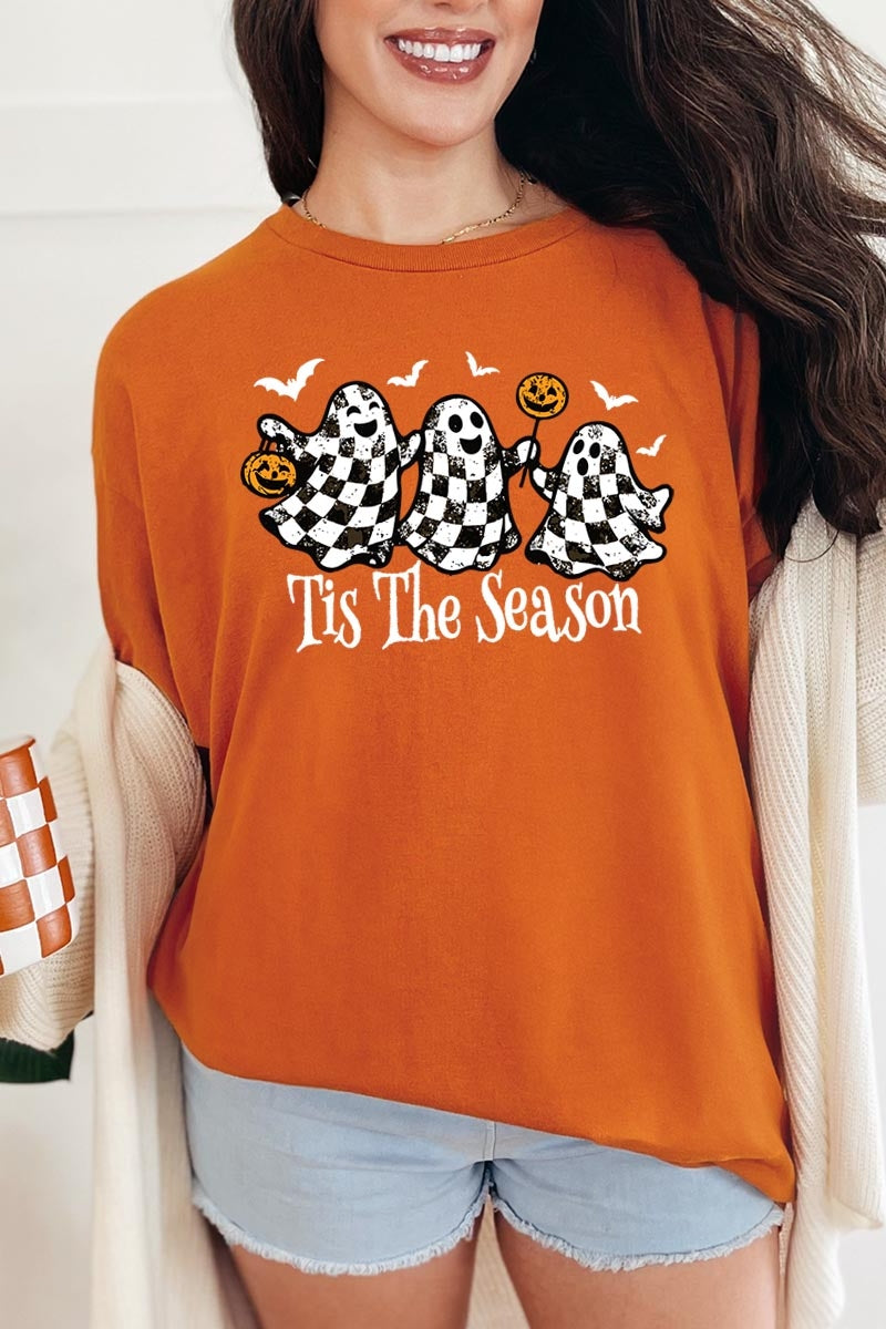 5000P-E3124 Retro Ghosts Graphic Plus Heavy Cotton Tee $12.75