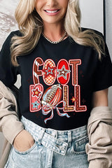 US3001P-E3053 Brushstroke Football Graphic Plus Tee $16