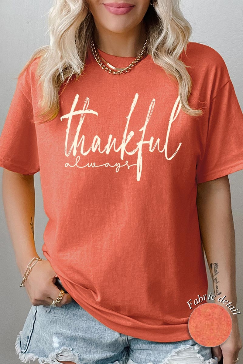 5000-E3170 Thankful Graphic Heavy Cotton Tee $9
