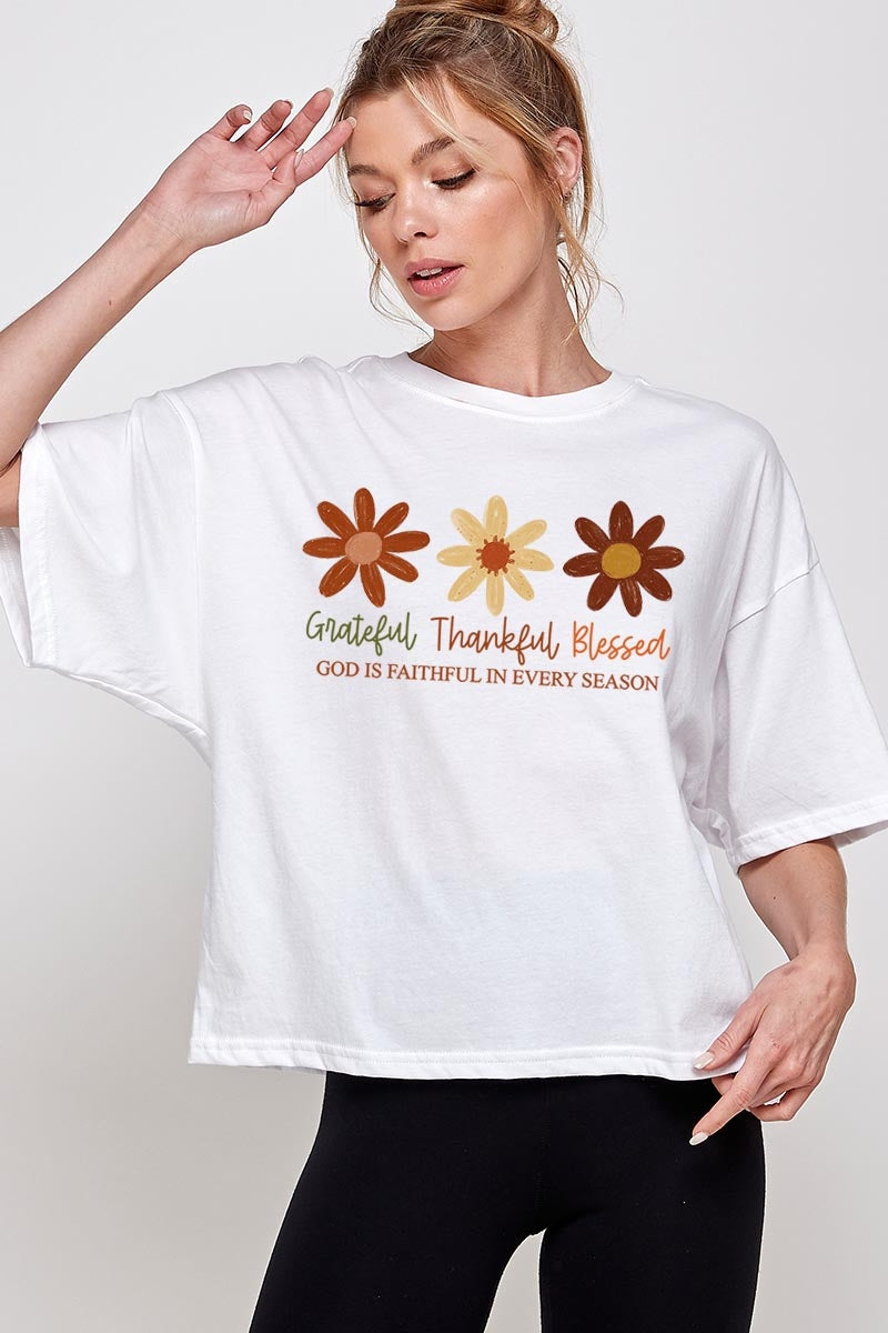 CTS-E3165 Boho Fall Christian Graphic Relaxed Crop Top $11