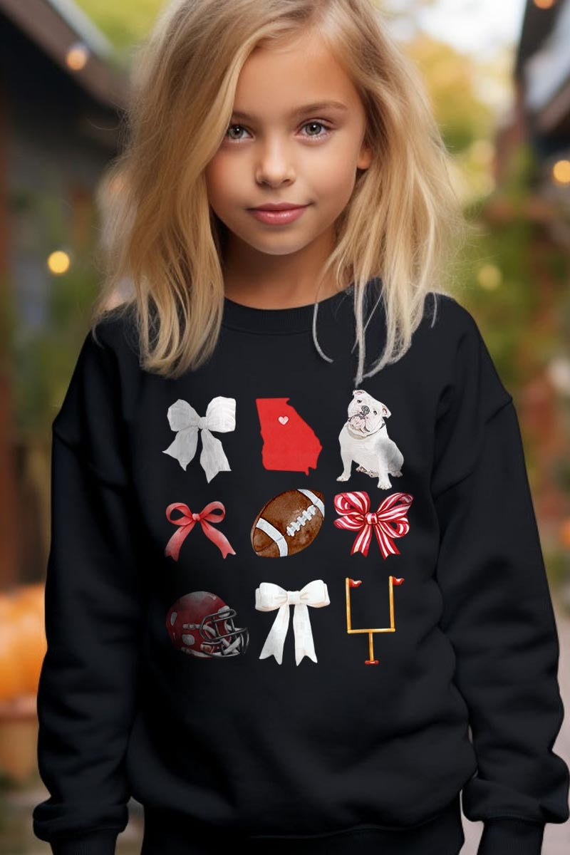 UL180B-E3080Z Georgia Football Kids Graphic Sweatshirt $20