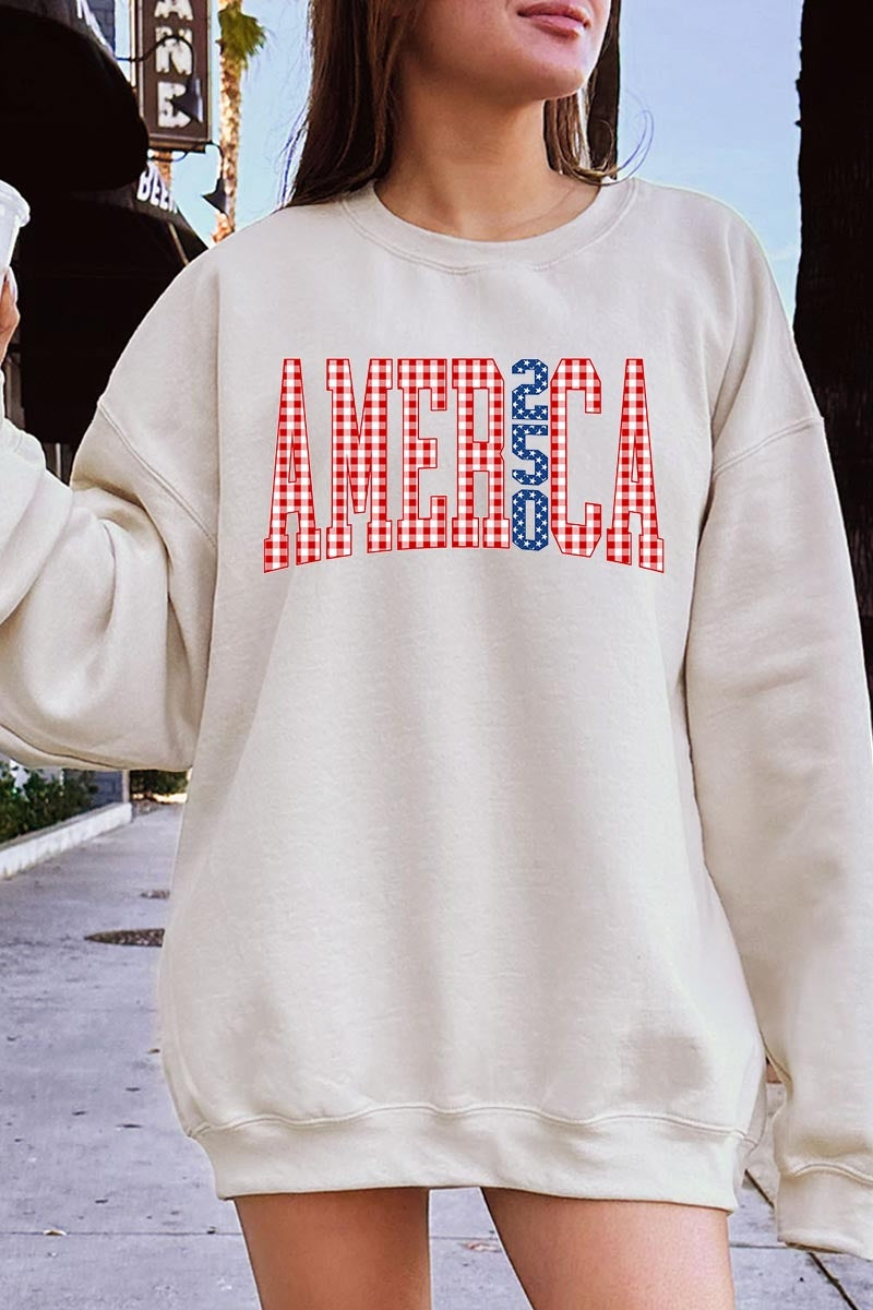 UL180-E3468 God Bless USA Graphic Sweatshirt $20
