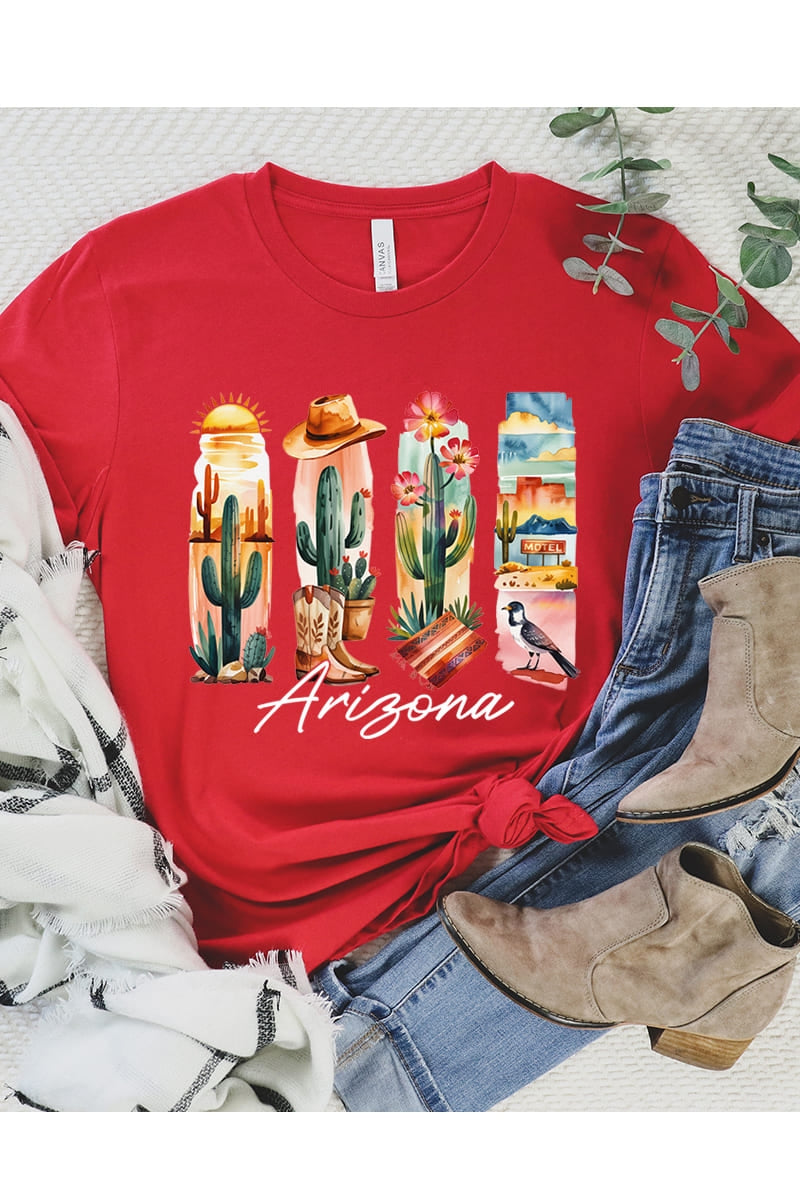 US3001P-E3061AZ Arizona State Brushstroke Graphic Plus Tee $16