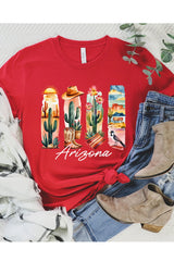 US3001-E3061AZ Arizona State Brushstroke Graphic Tee $12.5