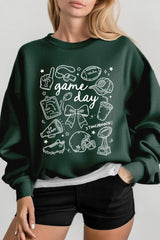 UL180P-E3081 Football Doodles Graphic Plus Sweatshirt $25