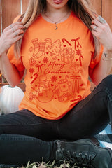 US3001-E3181 Christmas Doodle Graphic Tee $12.5
