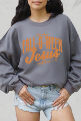 UL180-E3143 Are You Fall O Ween Jesus Graphic Sweatshirt $20