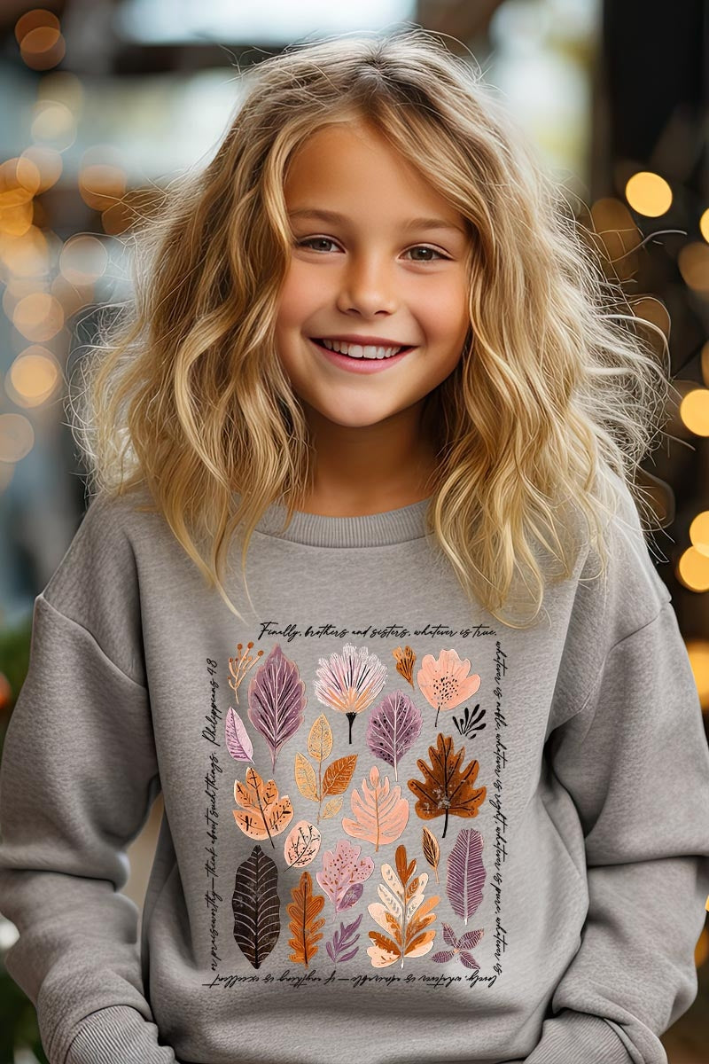 UL180B-E3147Z Christian Fall Kids Graphic Sweatshirt $20
