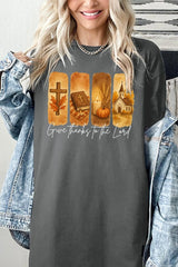 5000-E3169 Give Thanks To The Lord Graphic Heavy Cotton Tee $9