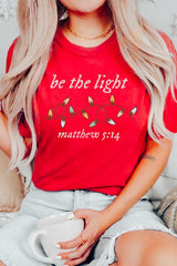 US3001P-E3214 Be the Light Christian Graphic Plus Tee $16