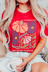 US3001P-E3067 Consider the Wildflowers Graphic Plus Tee $16