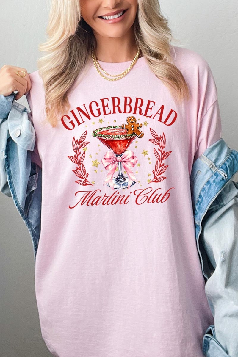 5000P-E3216 Gingerbread Martini Club Graphic Plus Heavy Cotton Tee $12.75