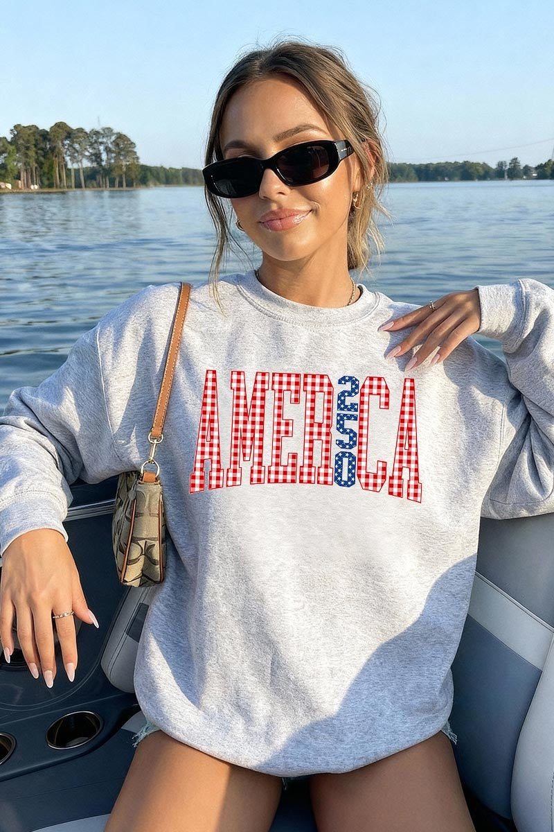 UL180-E3468 God Bless USA Graphic Sweatshirt $20