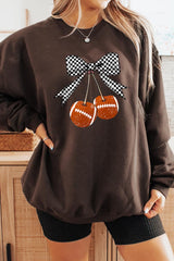 UL180-E3055 Football Cherries Graphic Sweatshirt $20