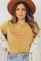US3001P-E3141 Halloween Doodle Graphic Plus Tee $16