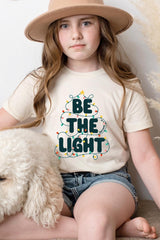 US3001Y-E3202Z Be the Light Christmas Kids Graphic Tee $11