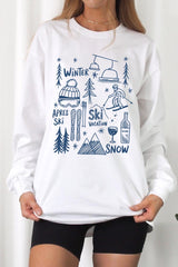 UL240P-E3188 Ski Doodle Graphic Plus Long Sleeve Tee $17