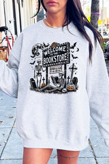 UL180P-E3122 Bookstore Halloween Graphic Plus Sweatshirt $25
