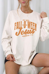 UL240P-E3143 Are You Fall O Ween Jesus Plus Long Sleeve Tee $17