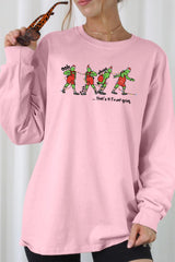 UL240-E3203 Grinch Funny Christmas Graphic Long Sleeve Tee $13.75