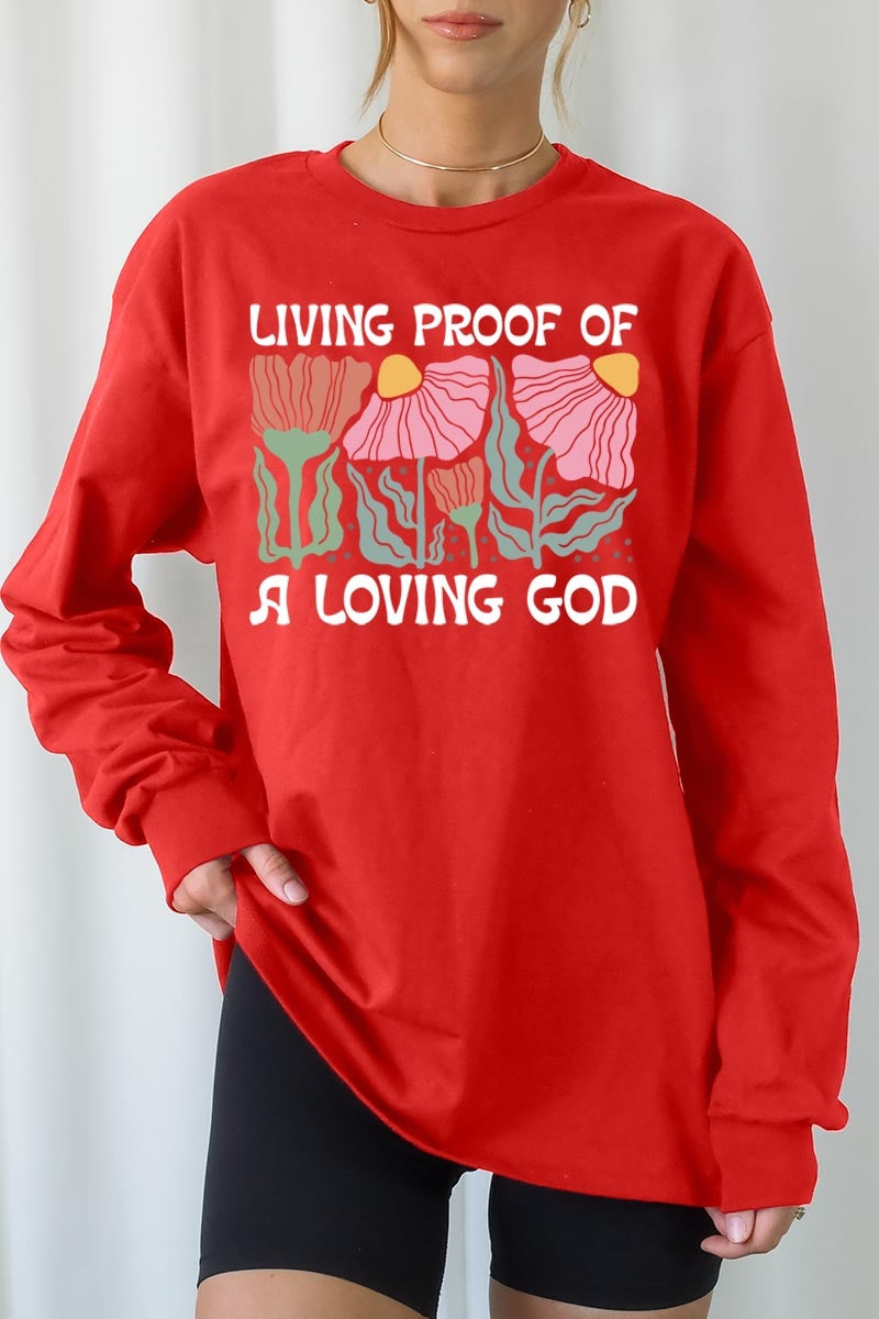 UL240-E3066 Living Proof of a Loving God Long Sleeve Tee $13.75