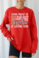 UL240-E3066 Living Proof of a Loving God Long Sleeve Tee $13.75